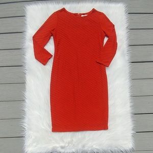 Cato Orange Zip Back Dress NWT